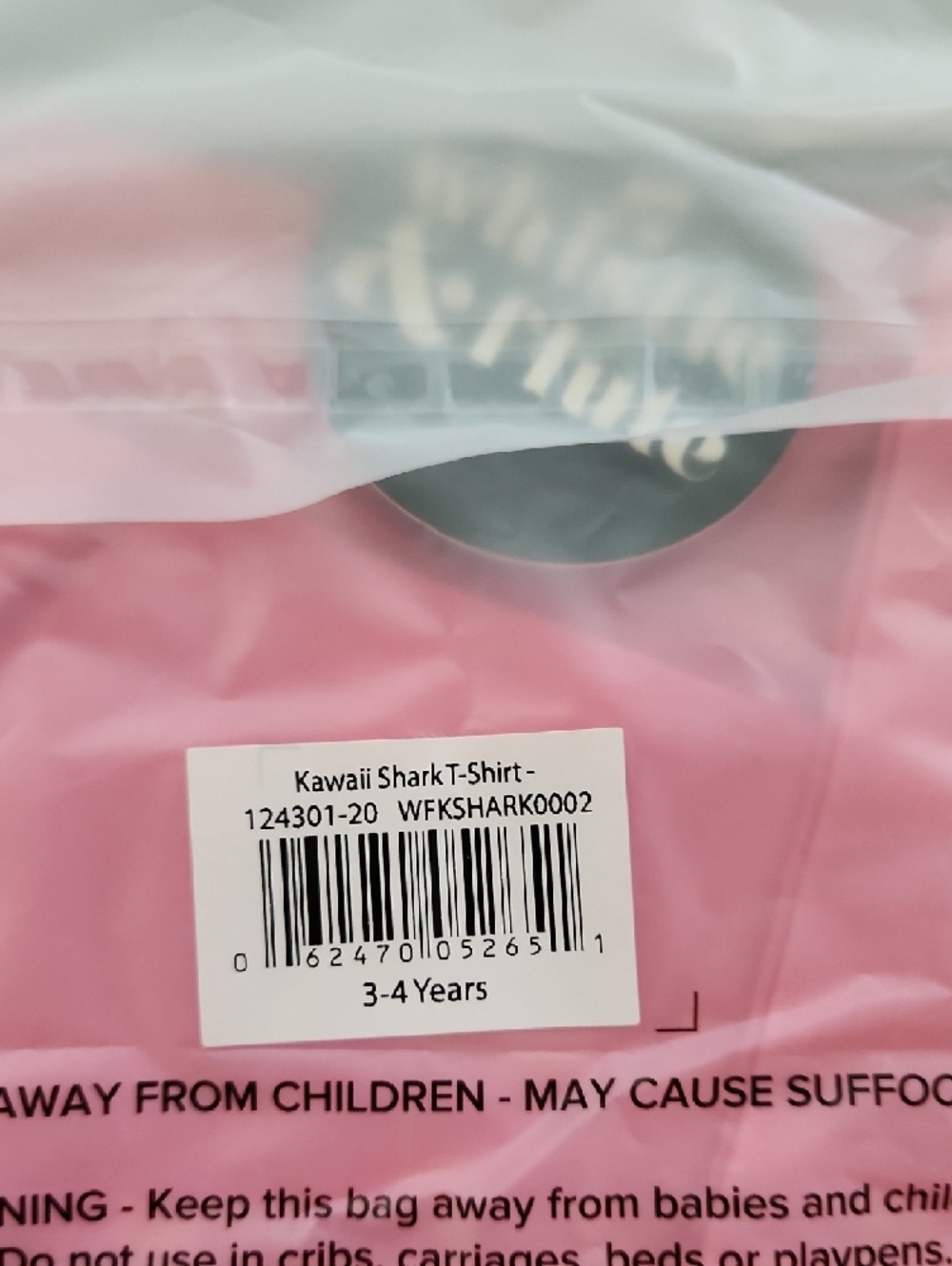 NWT Whistle & Flute Kids Kawaii Shark Graphic Tee - Size 3/4 - Picture 7 of 7